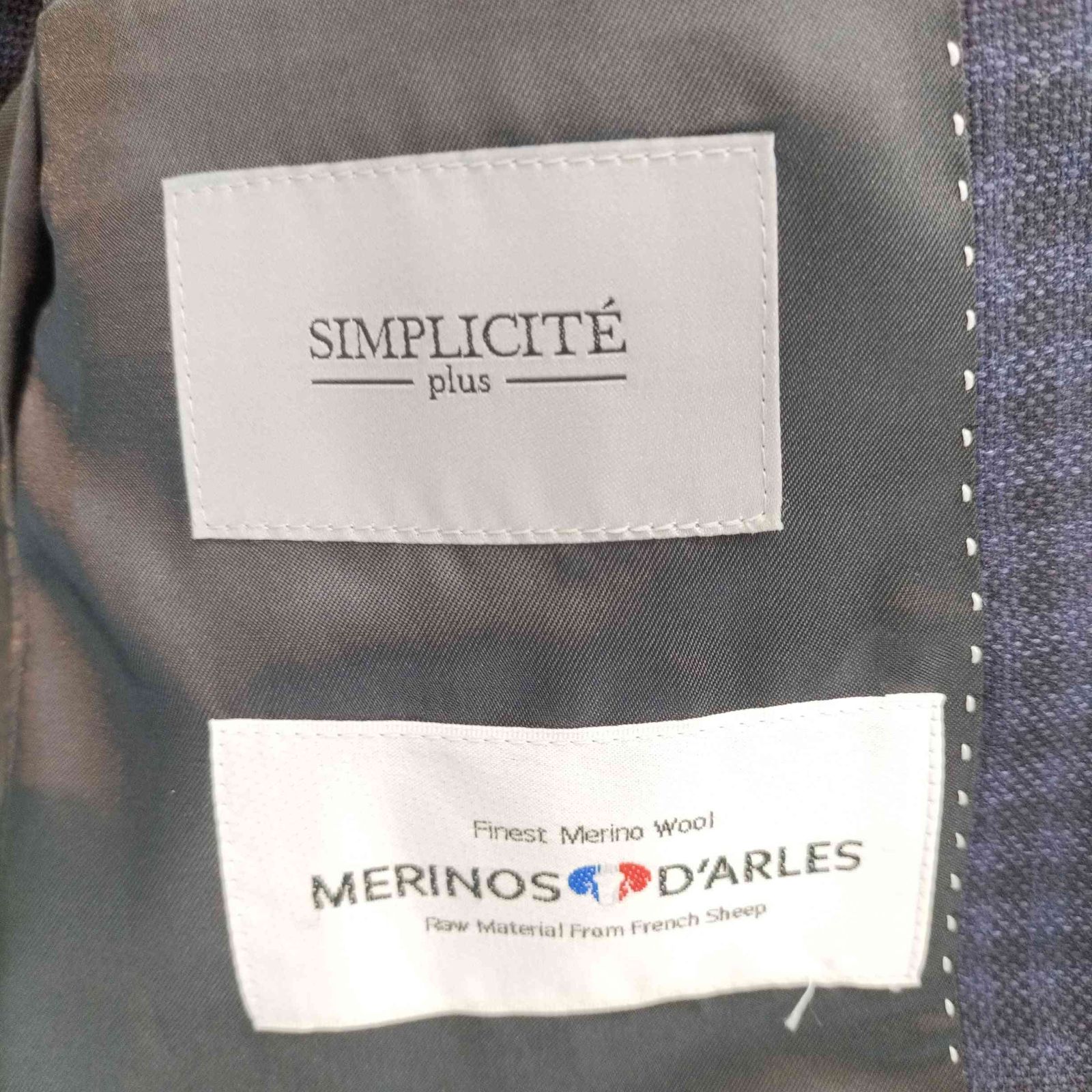シンプリシテェ SIMPLICITE MERINOS D'ARLES 千鳥格子 メンズ 44