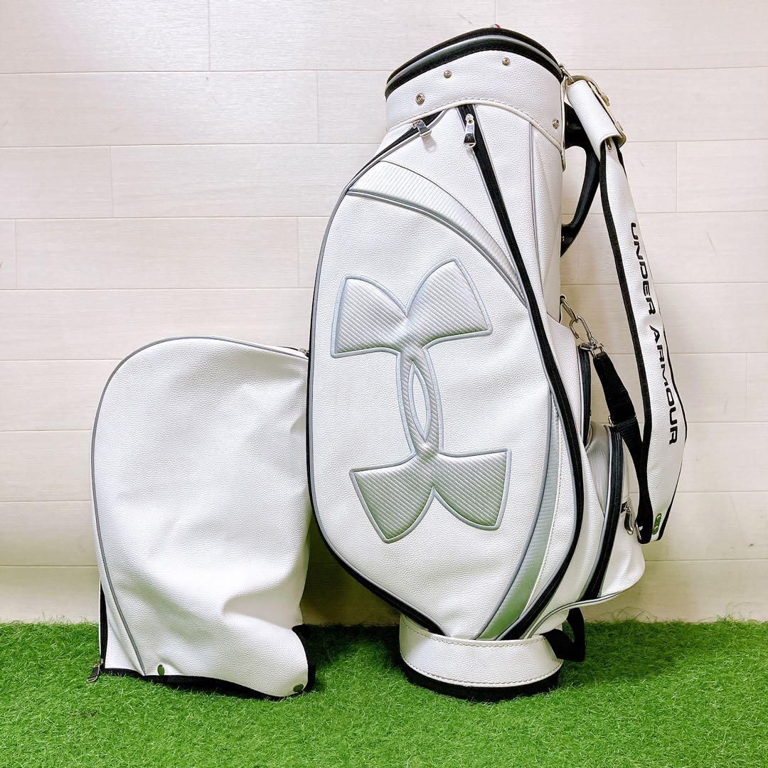 アンダーアーマー　キャディーバッグ　ゴルフクラブケース　ホワイト アンダーアーマーキャディーバッグゴルフクラブケースホワイト