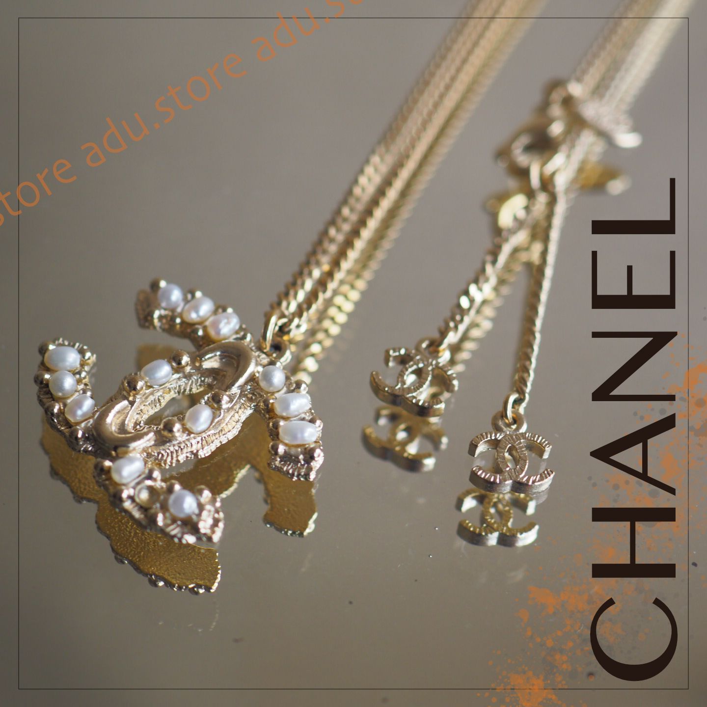 美品☆ シャネル CHANEL ココマーク パール ネックレス A11C ゴールド