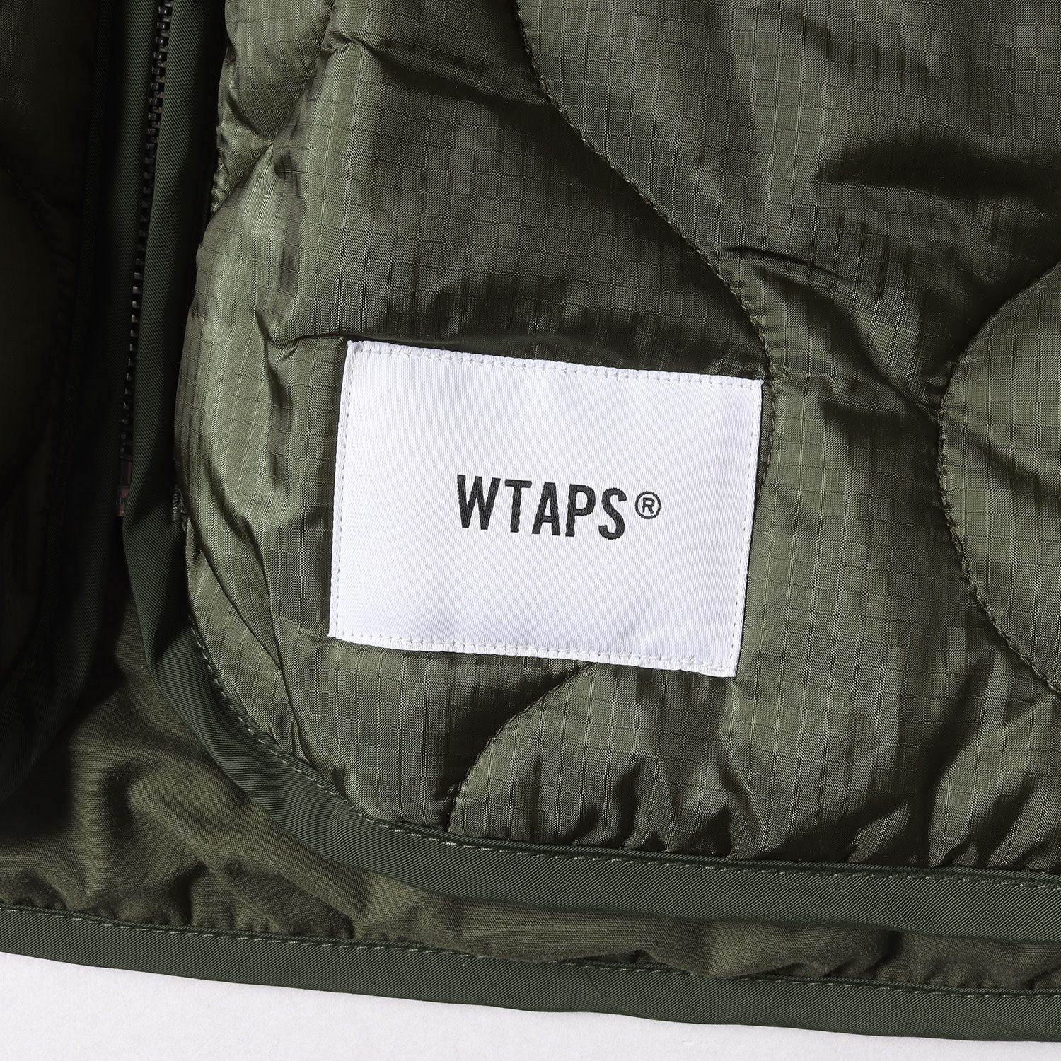 美品 WTAPS ダブルタップス ジャケット サイズ:M 20AW リバーシブル キルティングジャケット シス コート SIS オリーブドラブ  アウター ブルゾン 上着 ストリート ミリタリー【メンズ】