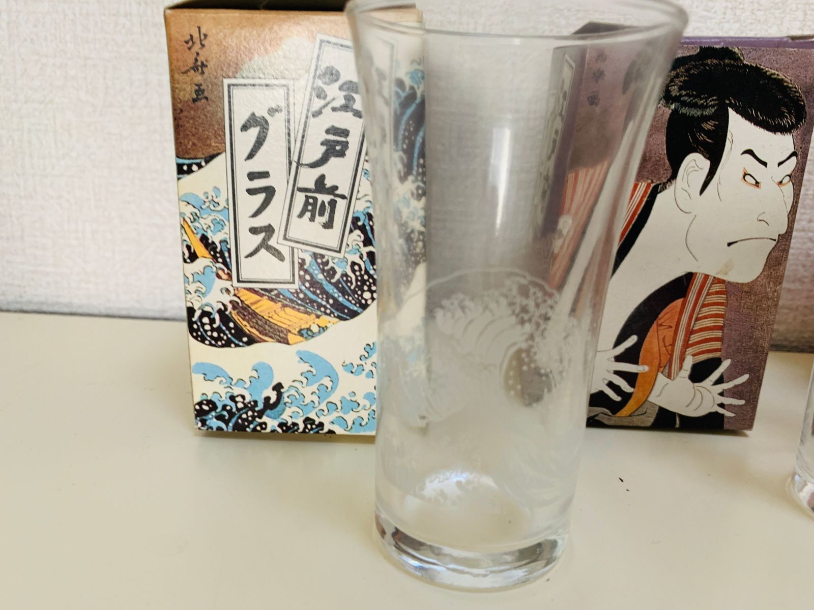 70 大阪エキスポ ガラスグラス 浮世絵 5つセット ほりこむ