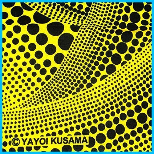 草間彌生 Kusama 手ぬぐい ハンカチ 作 水玉 黄 黄樹 イエロー 赤 Yayoi レッド ハート 水玉 ドット LOVE FOREVER 切りっぱなし B SKLAD-KIRPICHA_RU