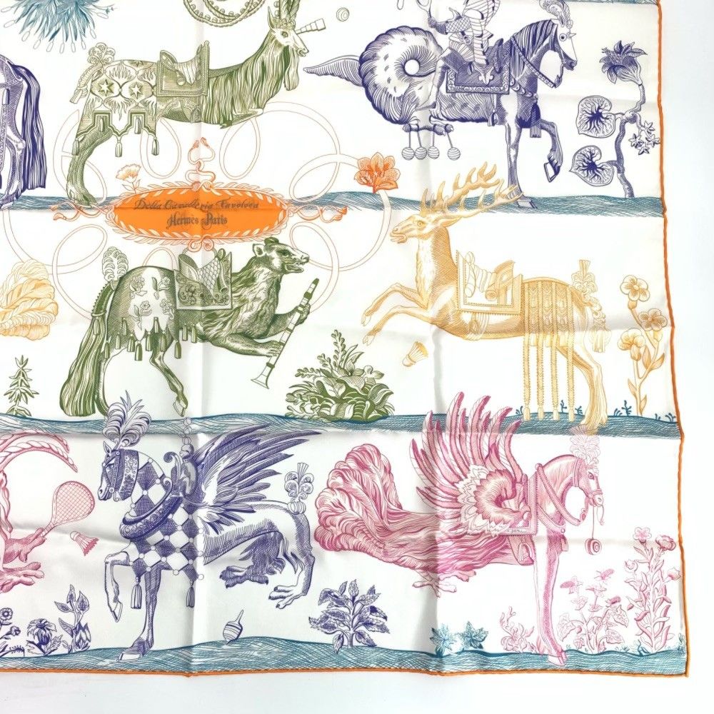 美品 HERMES エルメス カレ90 Della Cavalleria Favolosa デッラ