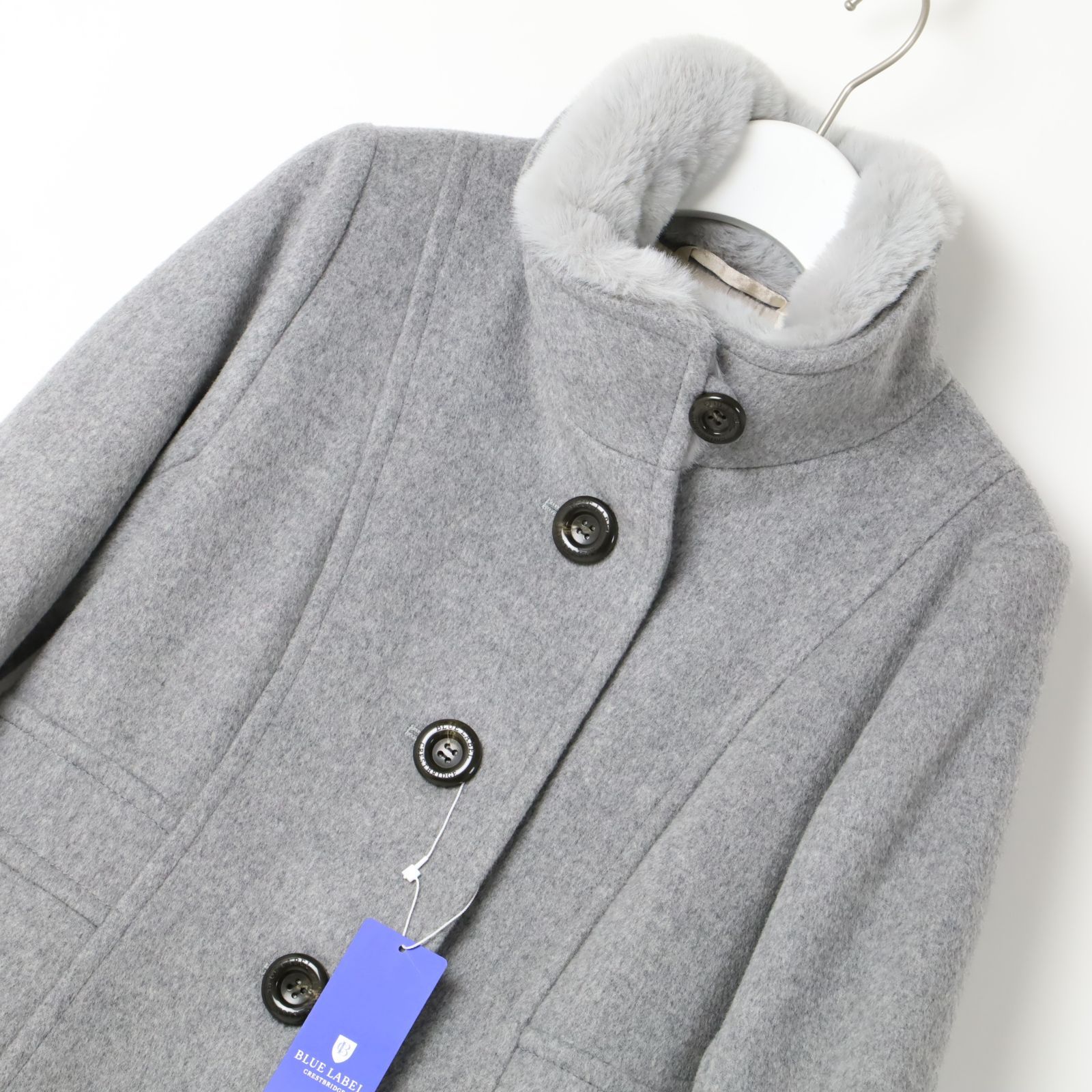 新品 8.6万円 ブルーレーベル クレストブリッジ ウール スタンドカラー