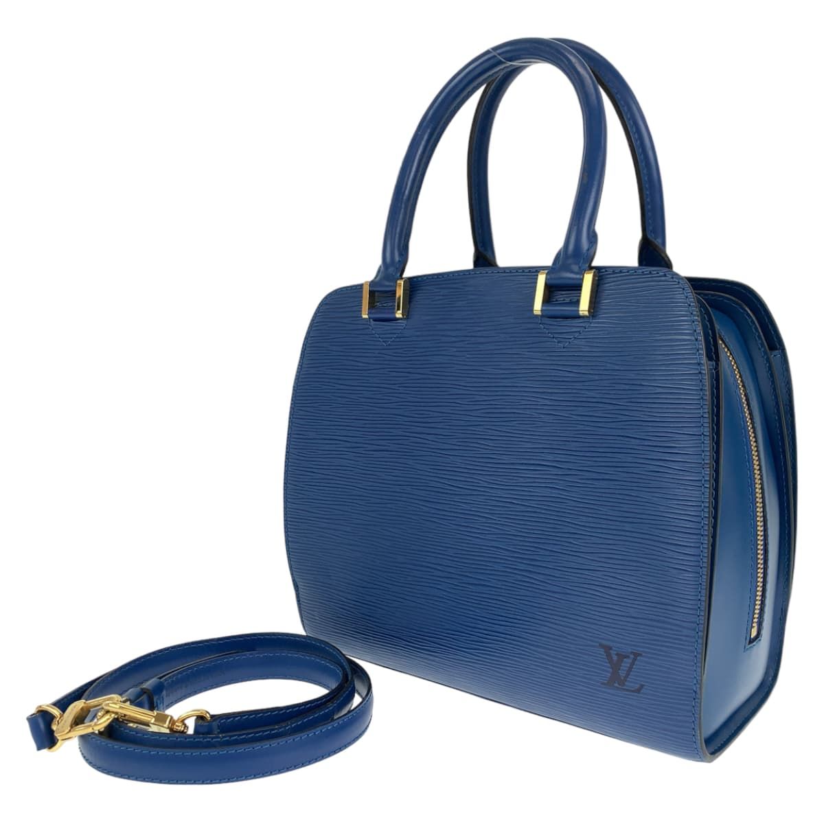 LOUIS VUITTON ルイヴィトン エピ ポンヌフ ブルー 青 トレド