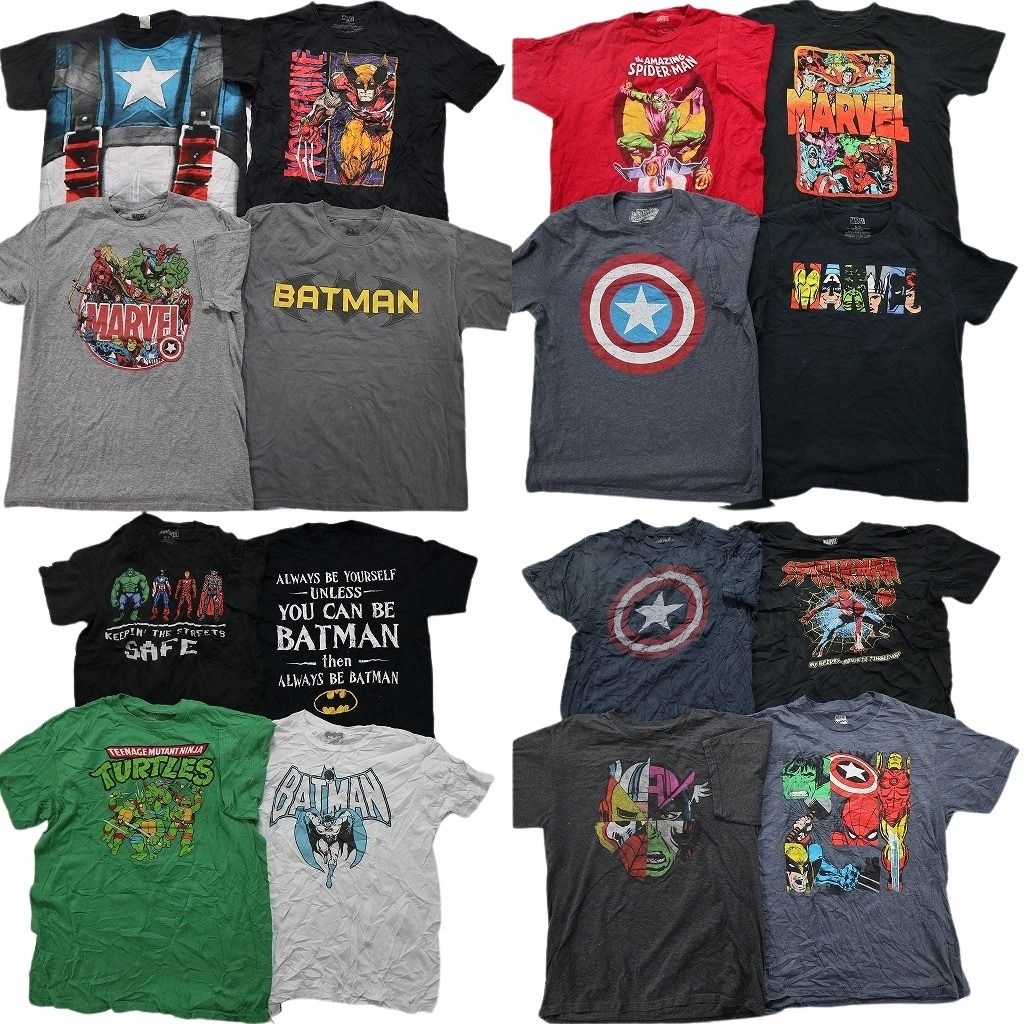 古着卸 まとめ マーベル DCコミック 半袖Tシャツ 16枚セット