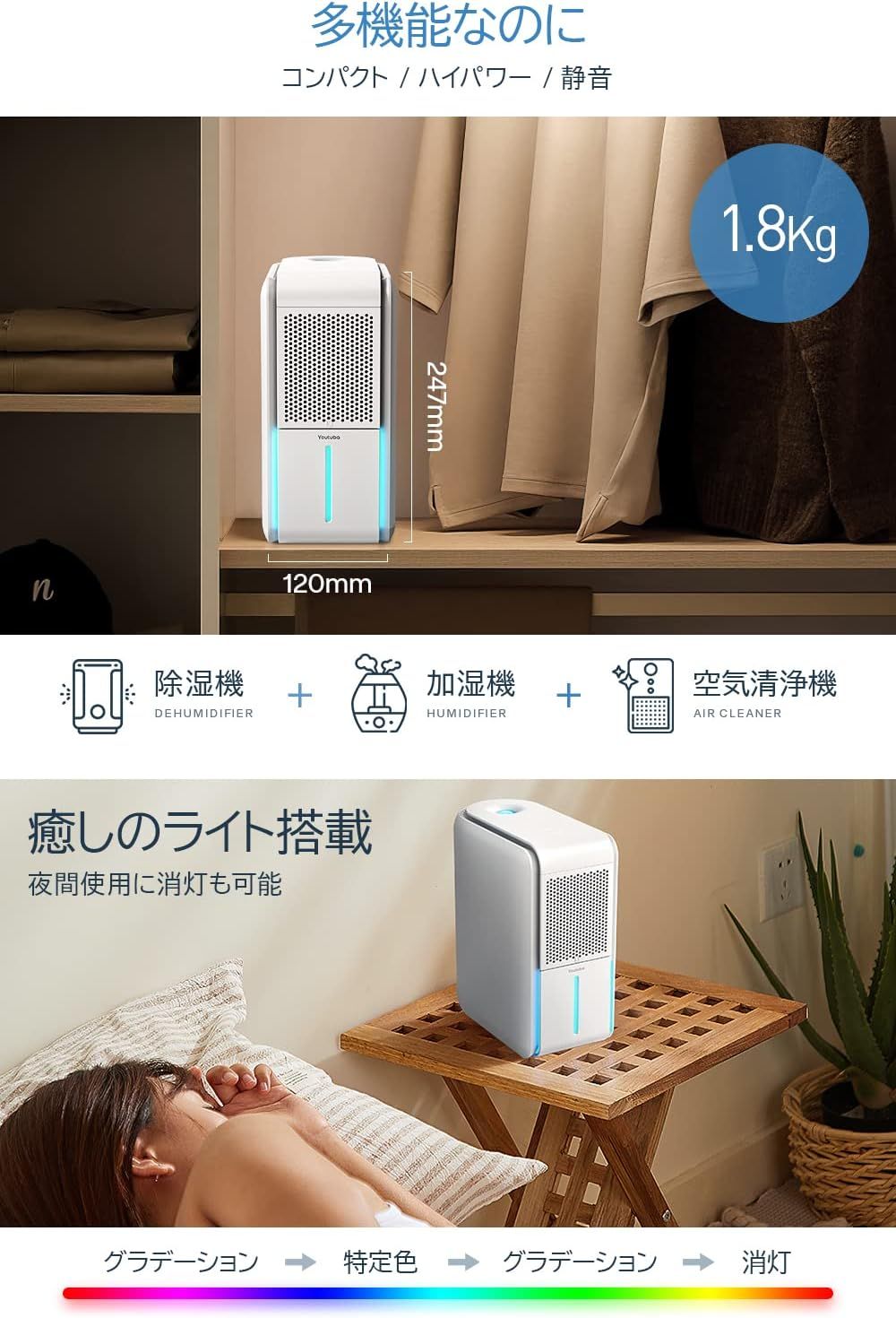 マイナスイオン機能付き タイマー付き