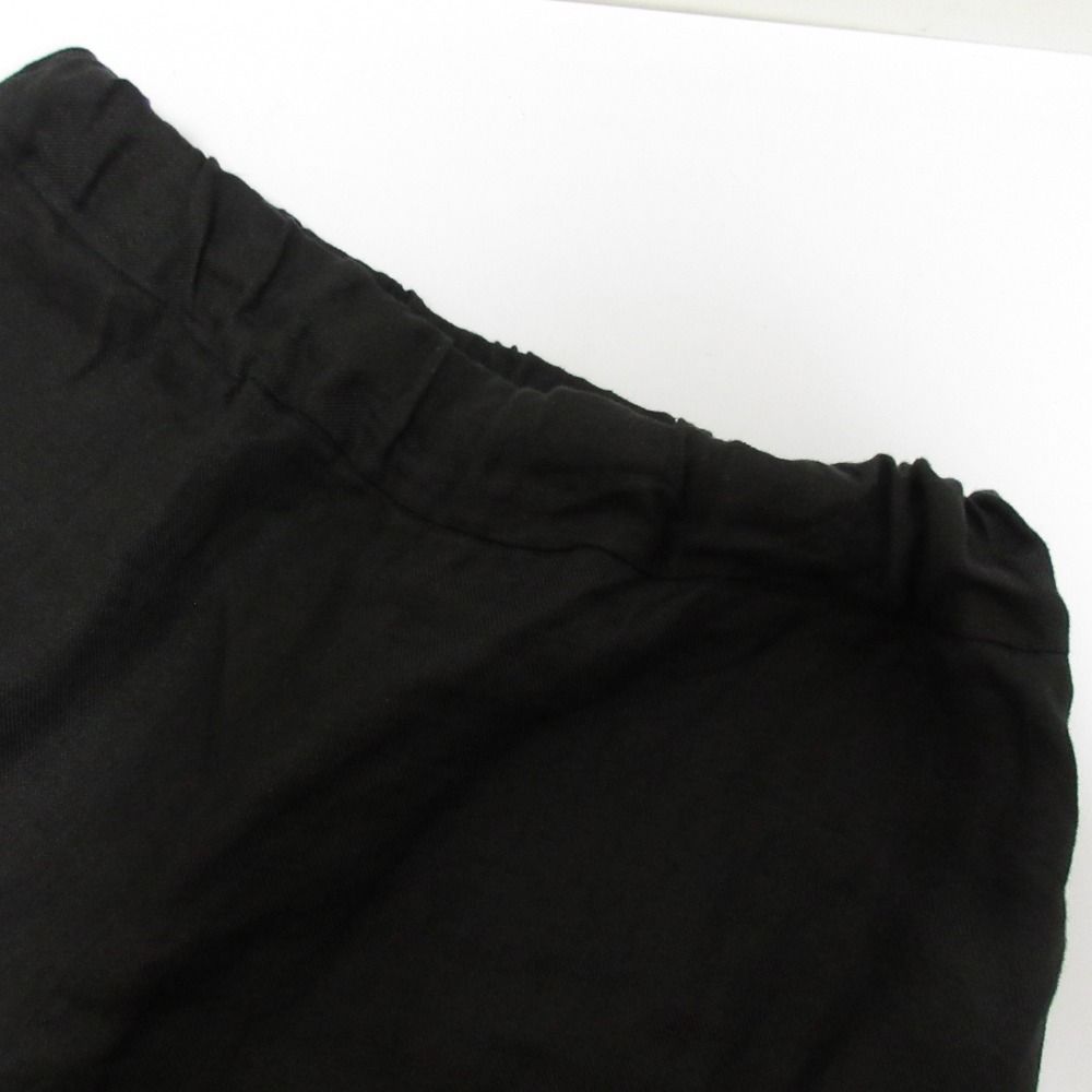 23SS DEUXIEME CLASSE ドゥーズィエムクラス Handsome リネン ワイドパンツ サイズ38 ブラック レディース 古着 DECORATOM_COM_BR