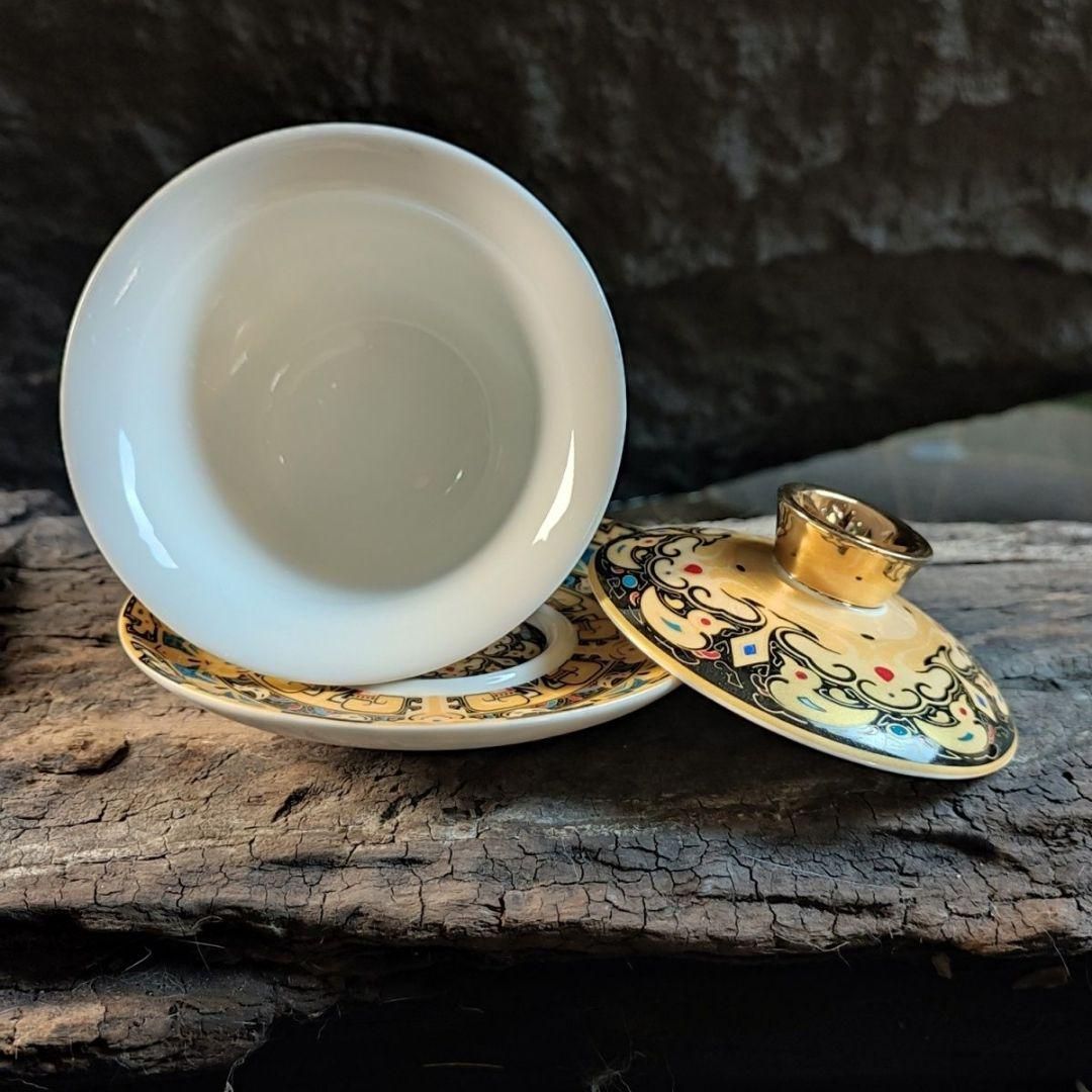 中国茶器 饕餮三才蓋碗 茶器 茶道具 煎茶器 新品未使用 中国茶器 饕餮三才蓋碗 茶器 茶道具 煎茶器 新品未使用 - メルカリ