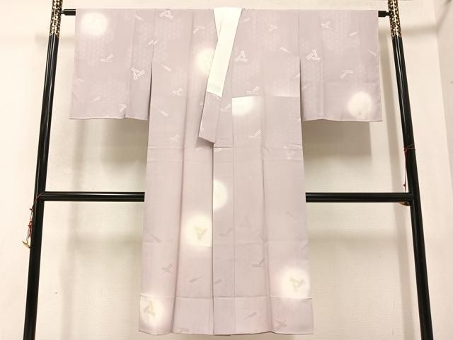 平和屋着物●長襦袢 袷 舞扇地紋 蛍暈し 阪急百貨店扱い 正絹 AABB2974ph