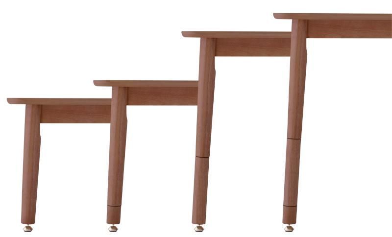 ２人掛 高さ調節 天然 ウォールナット ダイニング こたつテーブル 幅75cm ダイニングテーブル こたつ MARWIL-DEMENAGEMENTS_CH