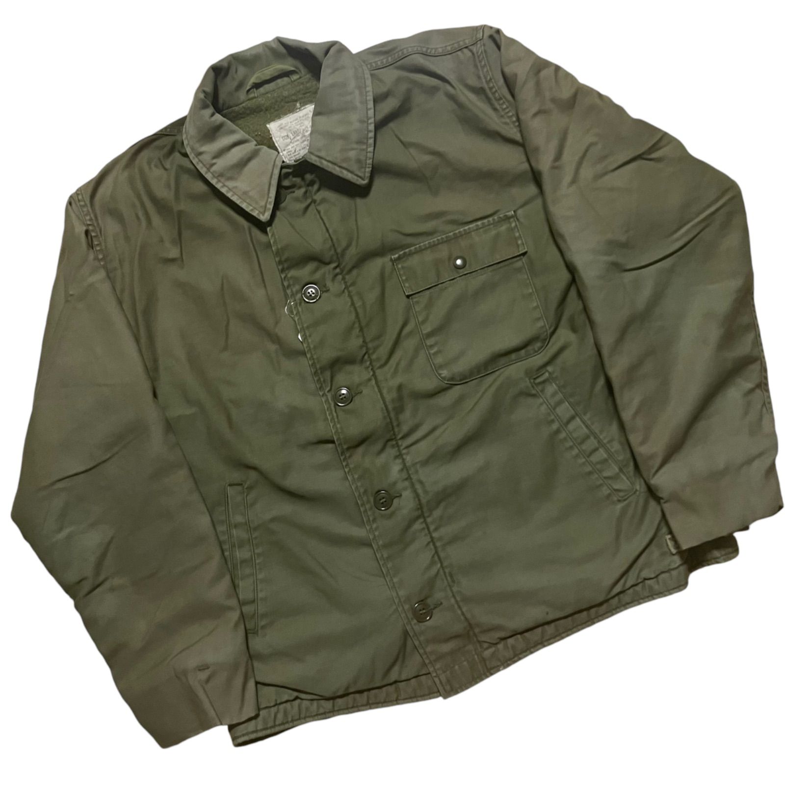【Military】80s A-2 Deck Jacket Large 