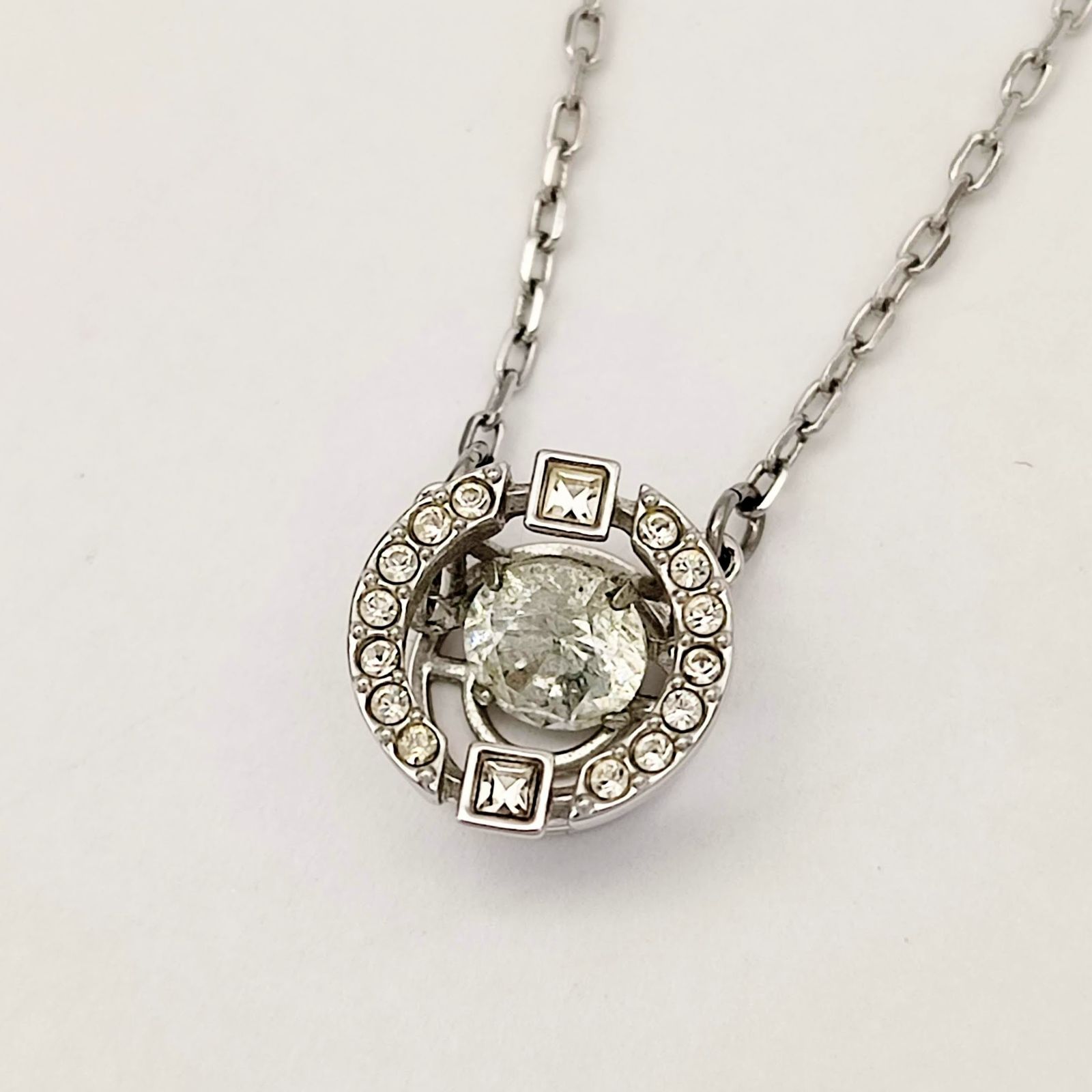 美品】SWAROVSKI スワロフスキー Una ネックレス クリスタル ラウンド 