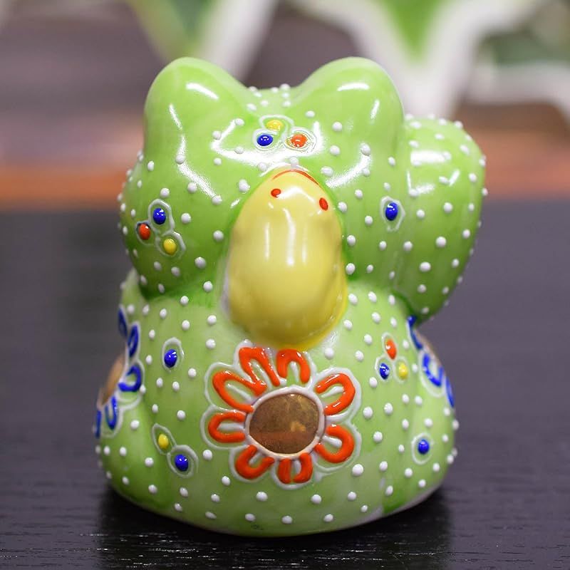 九谷焼　糠川清章作　ガマガエル　縁起物　かえる　陶器　置物 Amazon.co.jp: 九谷焼 糠川清章作 はせがわせいしょう 龍の置物