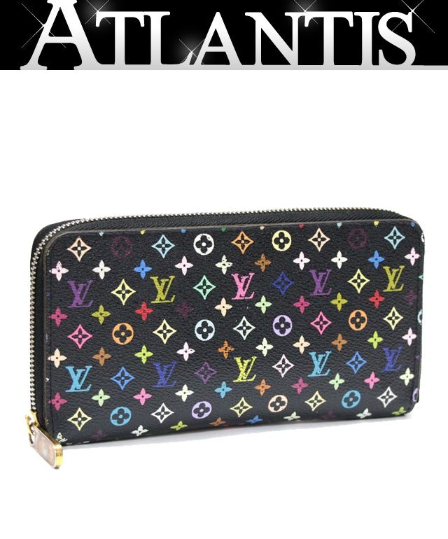 ルイヴィトン Louis Vuitton ジッピーウォレット ラウンドファスナー 長財布 マルチ 黒 M60243 72004