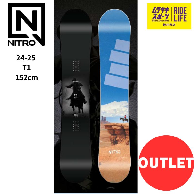 NEW500【ムラスポ公式】NITRO ナイトロ T1 24-25 メンズ スノーボード 