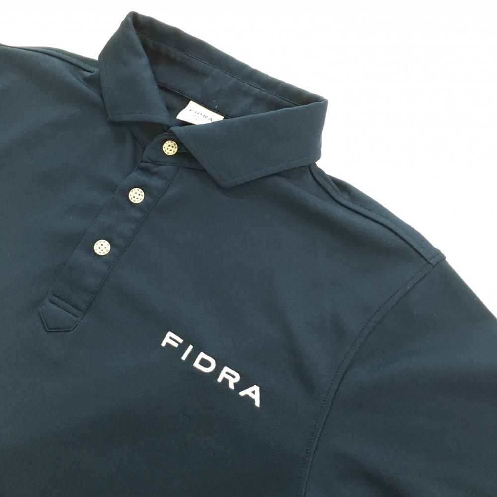 フィドラ 半袖ポロシャツ ネイビーロゴ刺しゅう メンズ L ゴルフウェア FIDRA