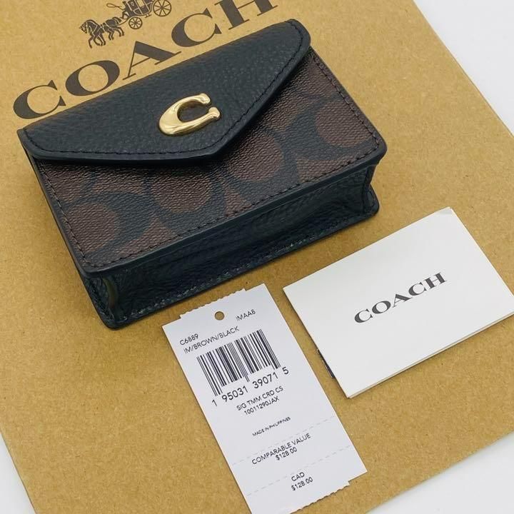 爆買いセール coachカードケース 名刺入れ シグネチャー メンズ 91633