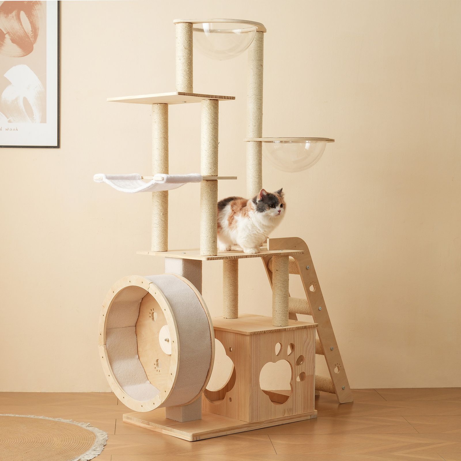 ハムスター レオパ 小動物 爬虫類 木製 ケージ 450×400×300 ハムスター