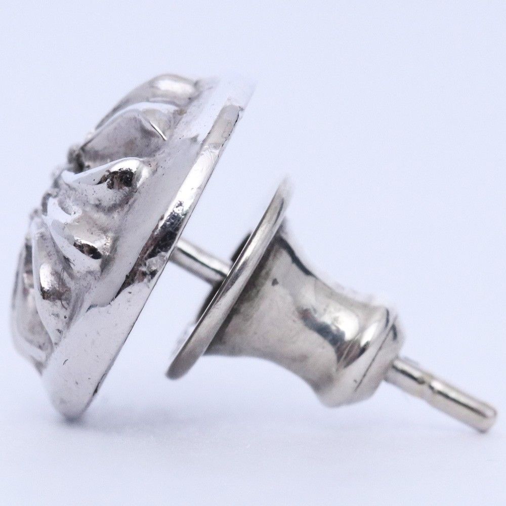CHROME HEARTS 18K ホワイトゴールド クロスボール スタッドピアス