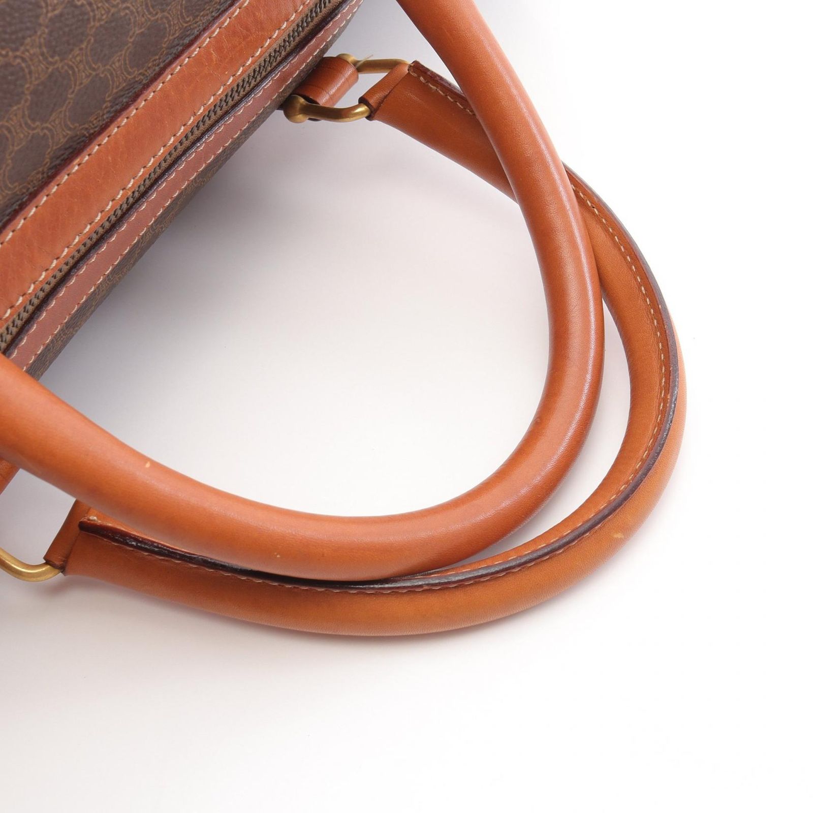 セリーヌ CELINE ボストンバッグ マカダム ダークブラウン PVC