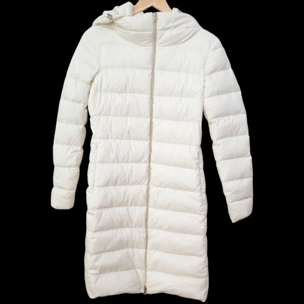 Herno ホワイト フード付きナイロンコート ロング 【公式通販】