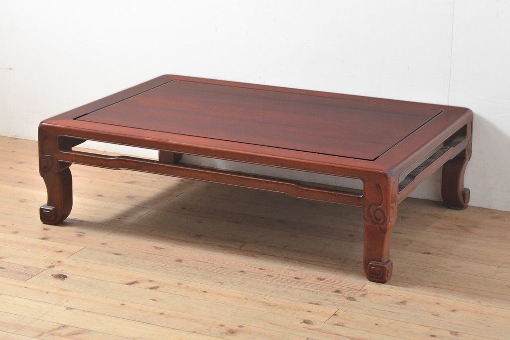 ヴィンテージ アンティーク 手彫り テーブル 猫足テーブル 高級 家具