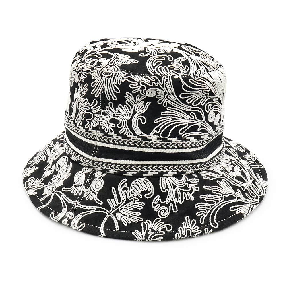 鑑定済・美品★クリスチャンディオール D-BOBBY ボブハット　ワイドリム ディオール/クリスチャンディオール/帽子/ピンクベージュ×黒