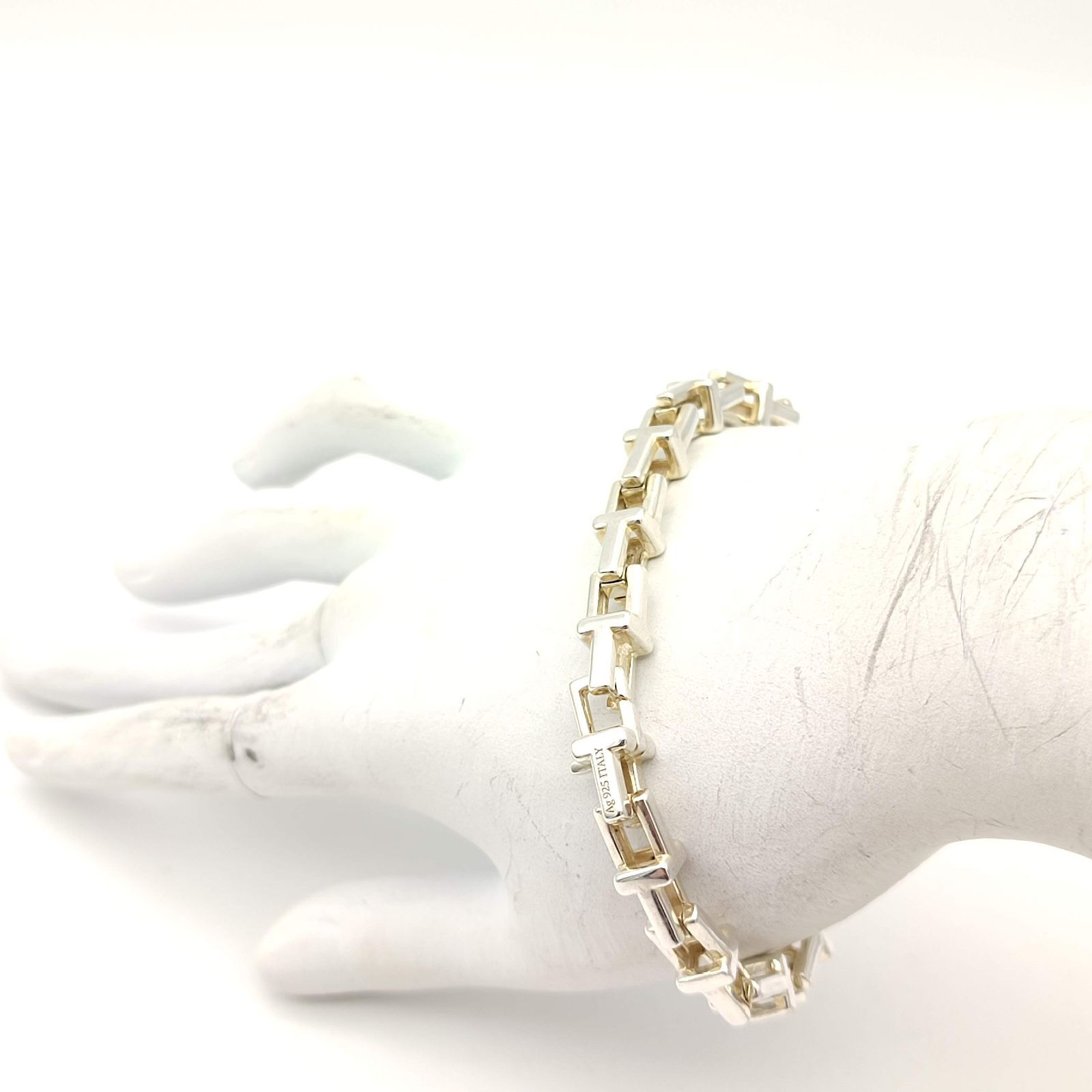 美品】Tiffany ティファニー Tチェーンブレスレット シルバー925 