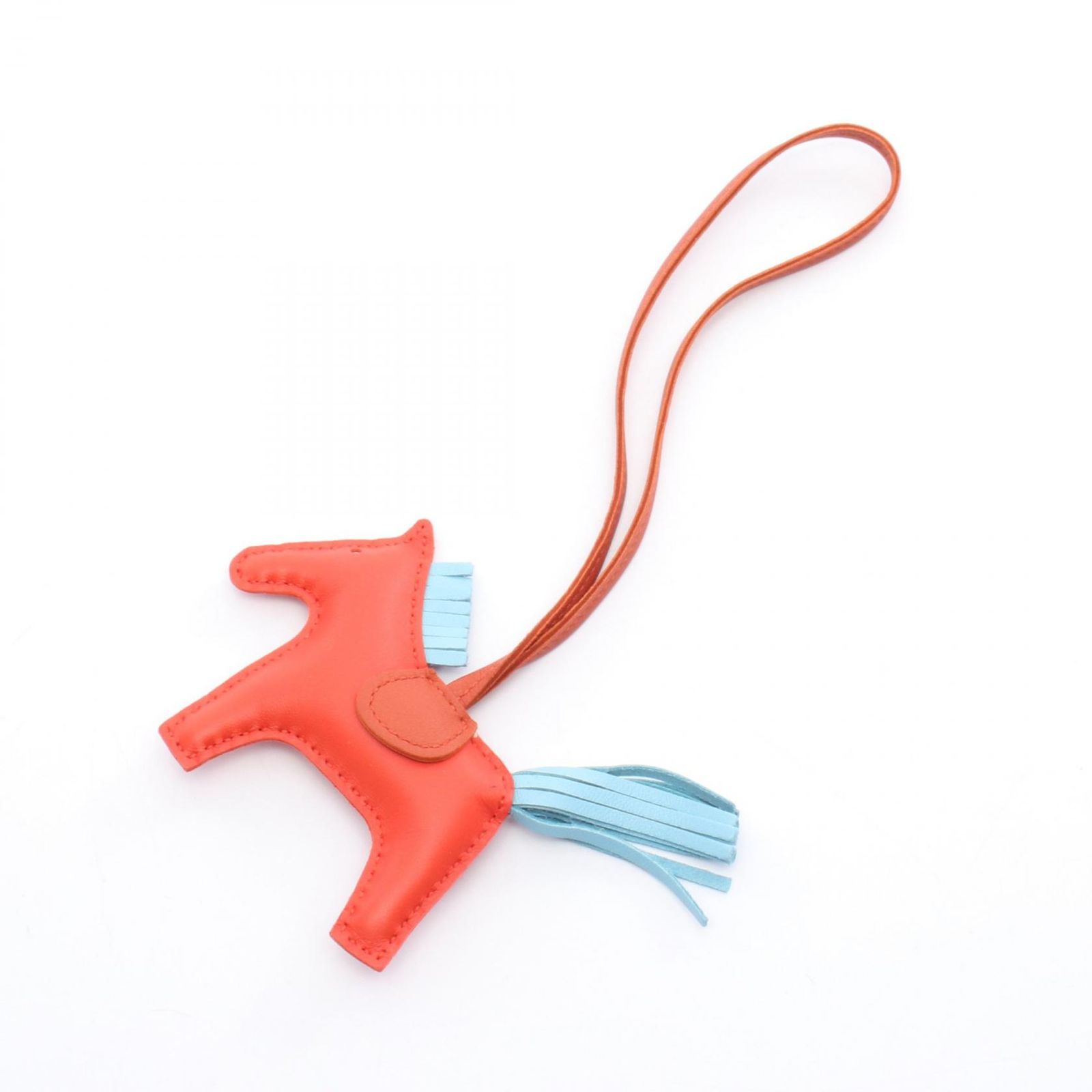 エルメス HERMES チャーム ロデオPM カプシーヌ|カーネリアン|セレステ レザー ロデオPM カプシーヌ|カーネリアン|セレステ レディース Used A