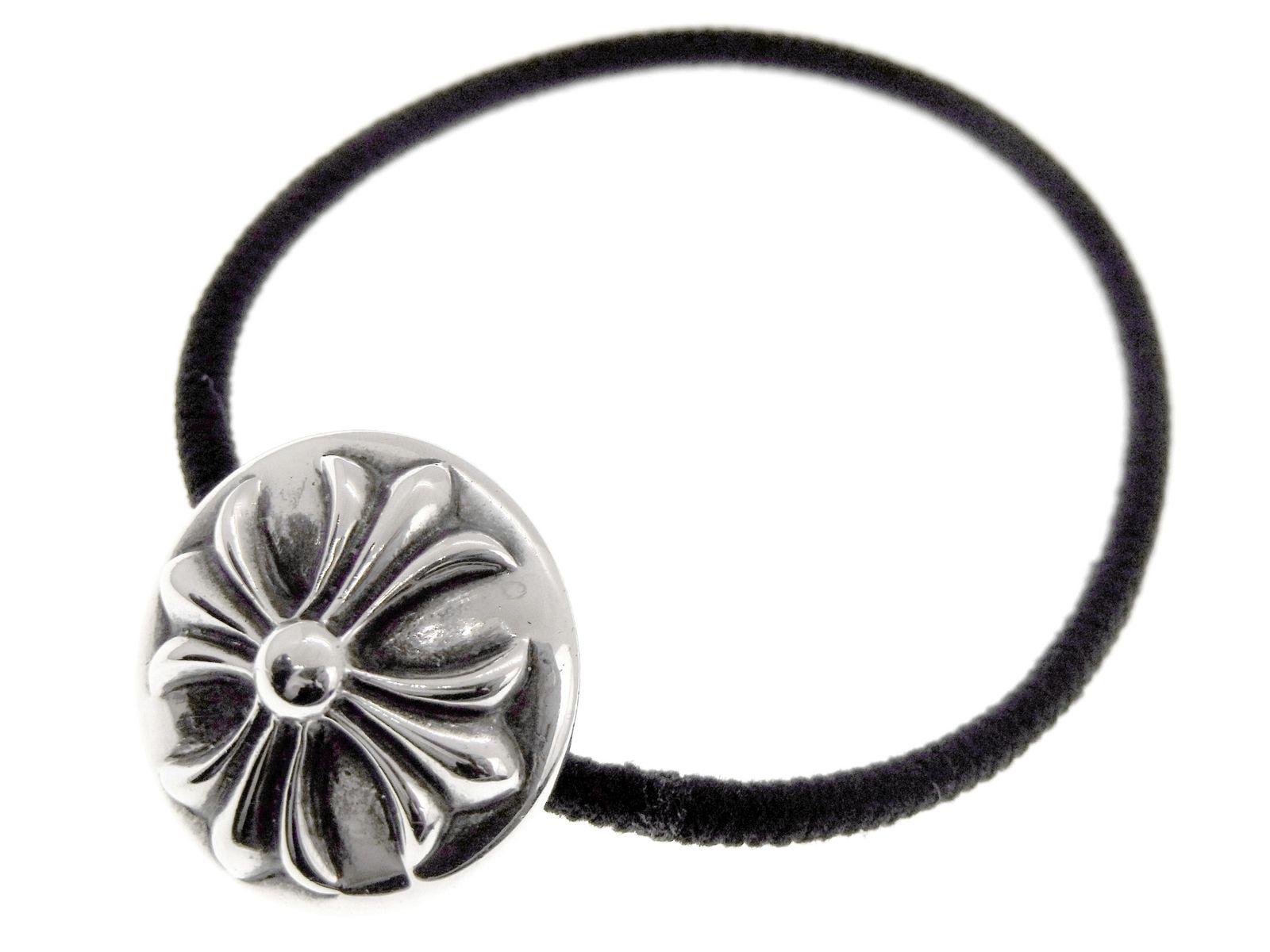 クロムハーツ CHROME HEARTS 【 HAIRBAND CRSSBLL 】 クロス ボール ヘアゴム コンチョ ブレスレット 38172