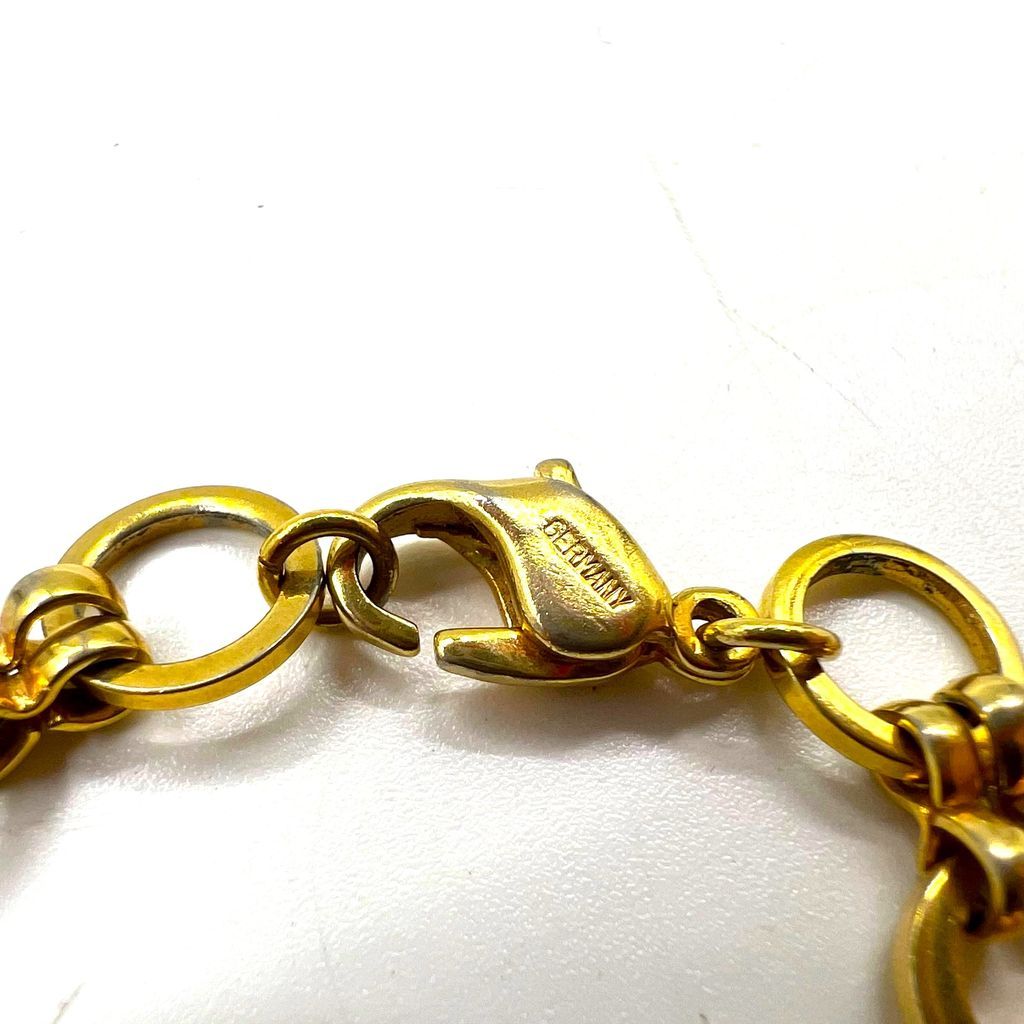 【美品】【ドイツ製 刻印有】Christian Dior　ゴールド　ブレスレット 美品】【ドイツ製 刻印有】Christian Dior ゴールド