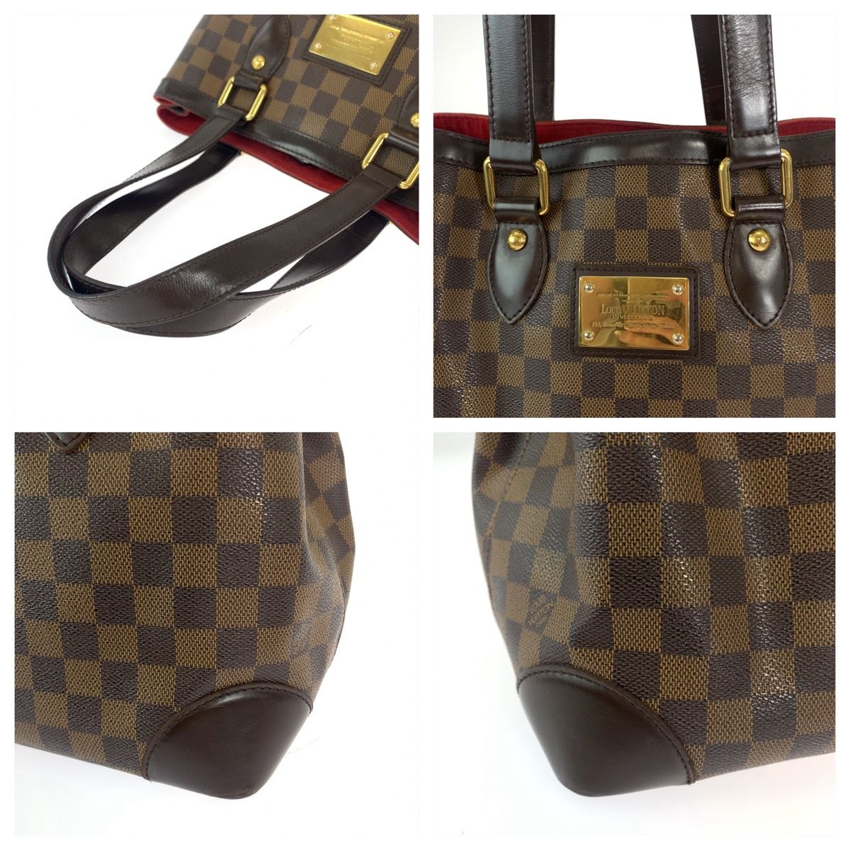 LOUIS VUITTON ルイヴィトン ダミエ ハムステッドPM ブラウン PVC 