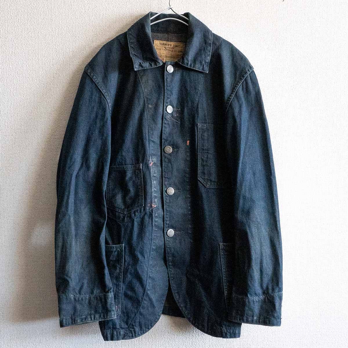 【名作】RRL 【FARMER'S COAT レイルマンズジャケット】S アメリカ製 ワーク デニム カバーオール ジャケット 25020293