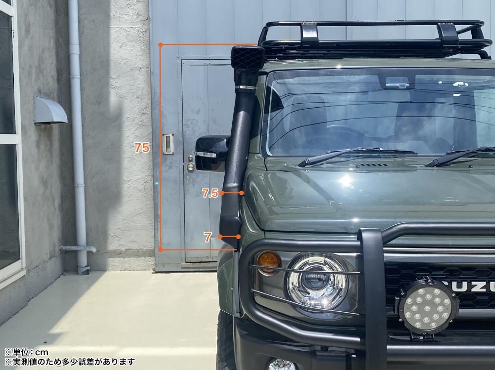 新型ジムニー JB64/JB74 オフロードシュノーケル ブラック ABS製
