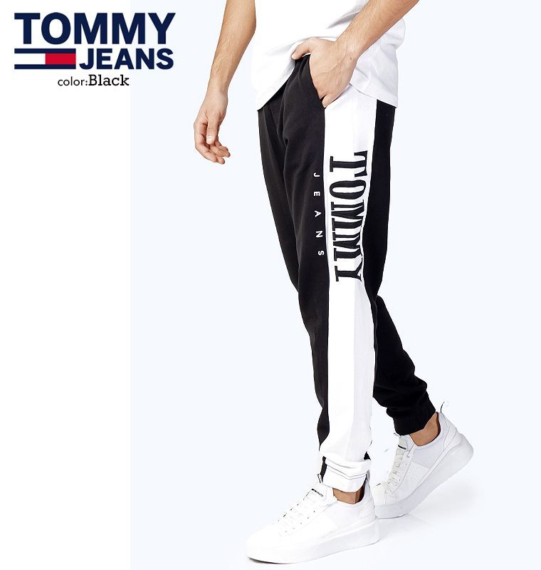 海外限定 TOMMY JEANS ブロックスウェットパンツ 即納 - セレクト