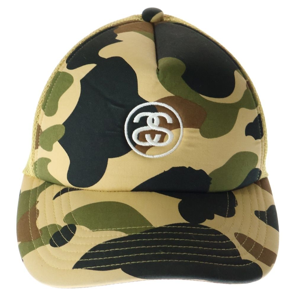 A BATHING APE STUSSY 30周年　1stカモ メッシュキャップ 楽天市場】A BATHING APE ア ベイシング エイプ キャップ STUSSY