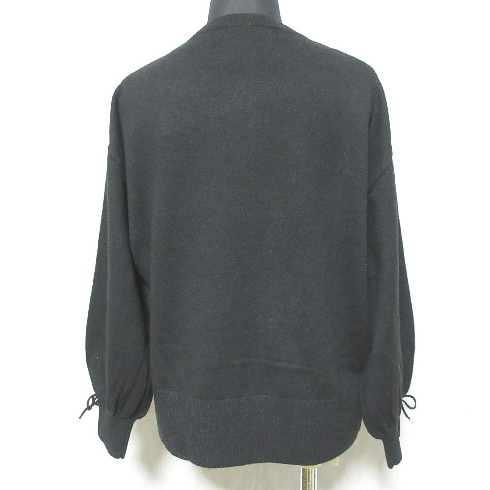 未使用 24AW SuperBeauty スーパービューティー 刺しゅう入りクルーネックセーター プルオーバー ニット 40 ブラック レディース 古着 中古 未使用 24AW SuperBeauty スーパービューティー 刺しゅう入り