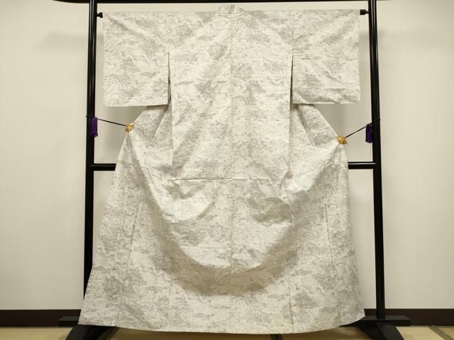 平和屋着物○上質な紬 琉球絣文様 正絹 逸品 AAAZ7643ph