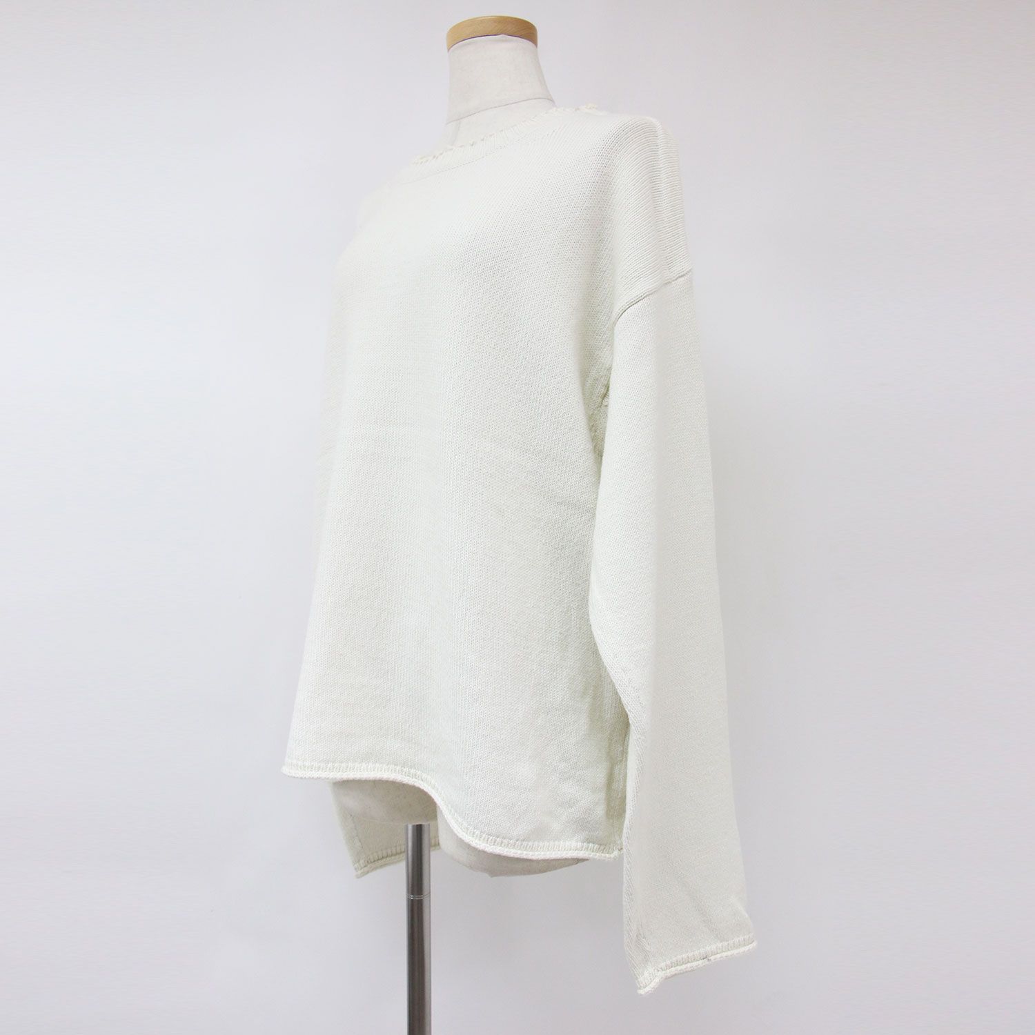 【美品】Maison Margiela 14 白ニット S コットン マルジェラコットンニット白