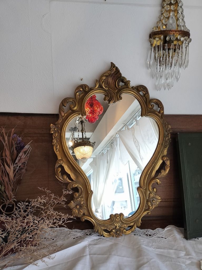 フランス アンティーク 装飾 壁掛け ミラー 鏡
