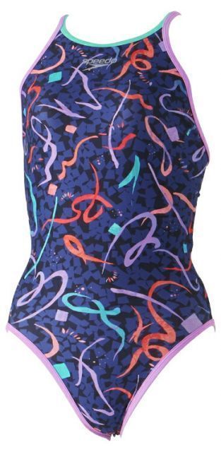 speedo スピード FELICITA T-SUIT NVxPPL S STW02401 NP | スイムウェア レディーススーツ 耐塩素性 V字ストラップ 4WAYストレッチ 4分丈 前裏地付き 快適 レディース 練習用 水泳 水着 プール ヨガ フィット