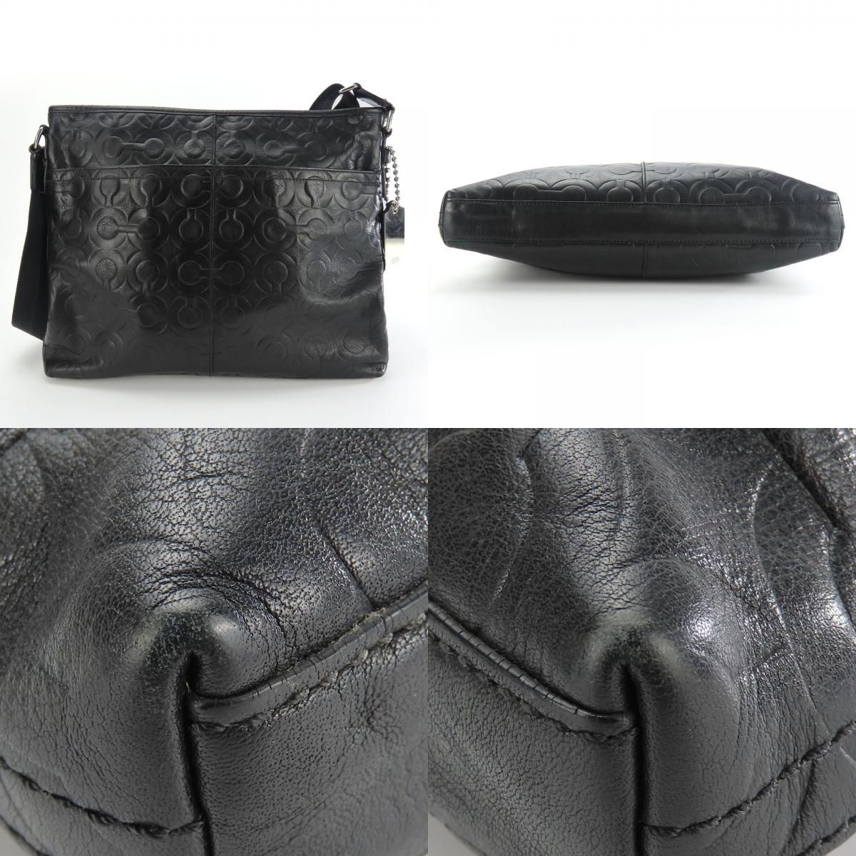 【新品/未使用品】COACH オプアート レザー ショルダーバッグ 70248 COACH 70248 Op Art Leather Flat Crossbody Satchel オプ