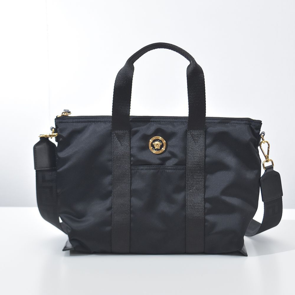 ヴェルサーチ ナイロン メデューサ 2way トートバッグ VERSACE □新品□未使用□ ヴェルサーチ メデューサ ナイロン