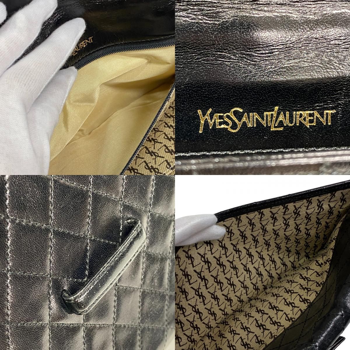 【SAINT LAURENT】モノグラム キルティング クラッチバッグ SAINT LAURENT】 新品・未使用 モノグラムキルティングクラッチ