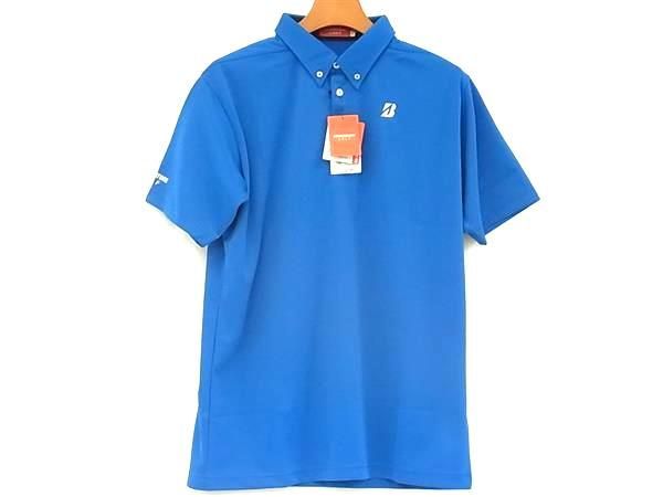 BRIDGESTONE GOLF ブリヂストンゴルフ ポリエステル 半袖 ポロシャツ トップス サイズ L 洋服 ブルー系 BG9133