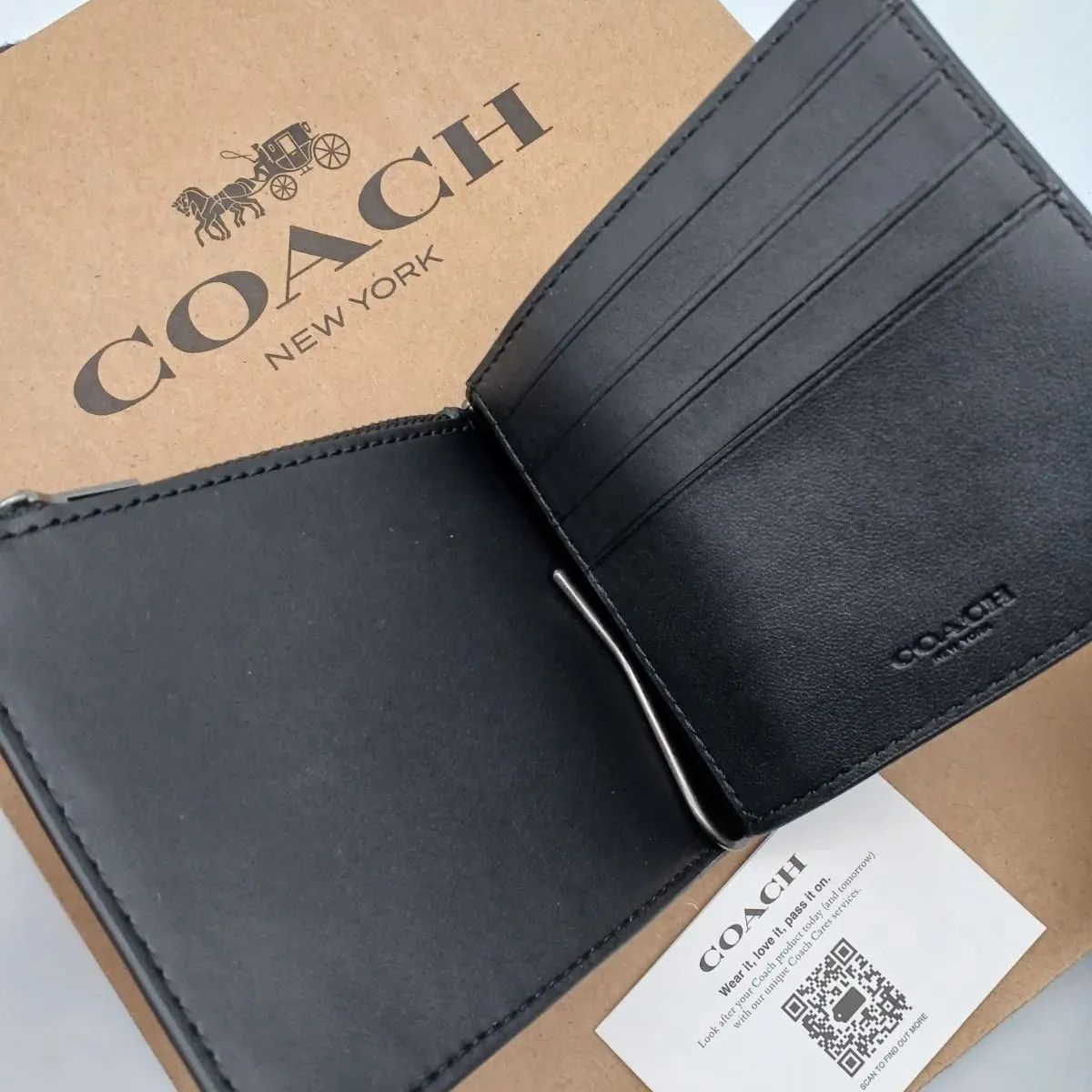 お得】 新作 新品 COACH 折り財布 マネークリップ メンズ