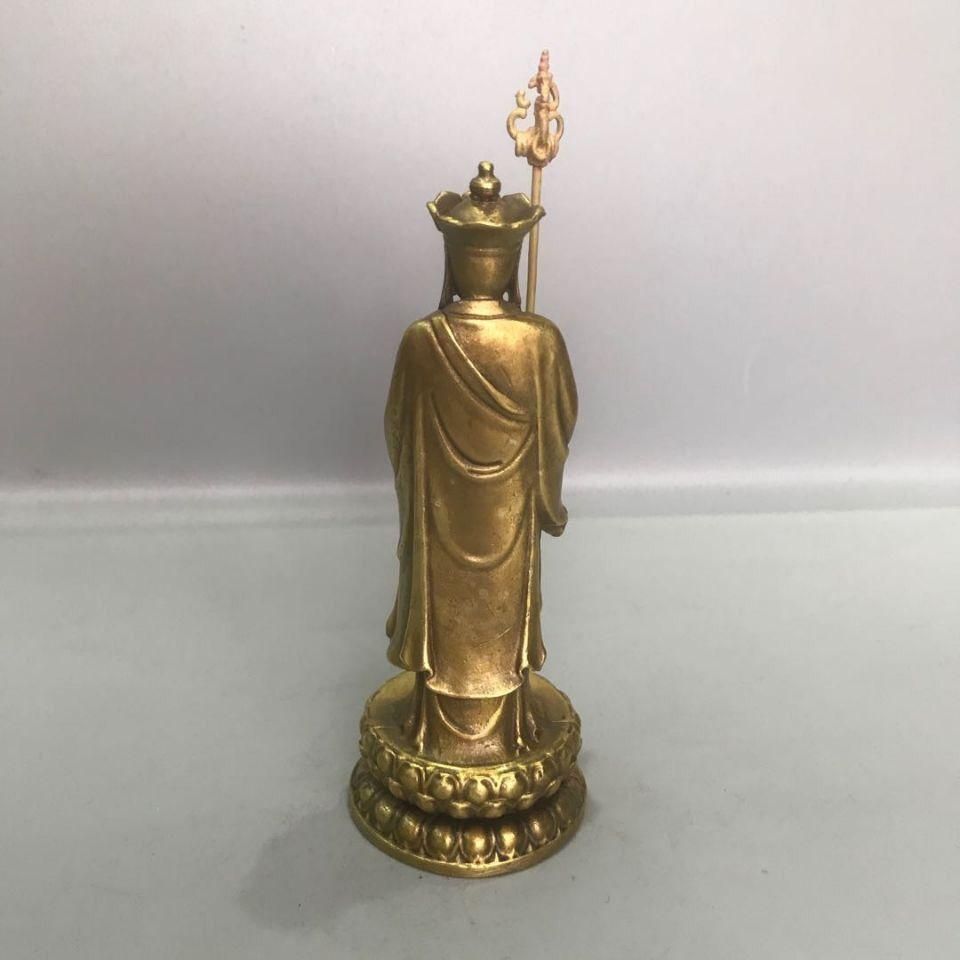 仏教美術  仏像  地蔵王仏像 銅製 銅器  工芸品 美術品 置物 銅製 仏像 地蔵王菩薩仏像 応接間仏間 家庭用 室内 奉納 工芸品
