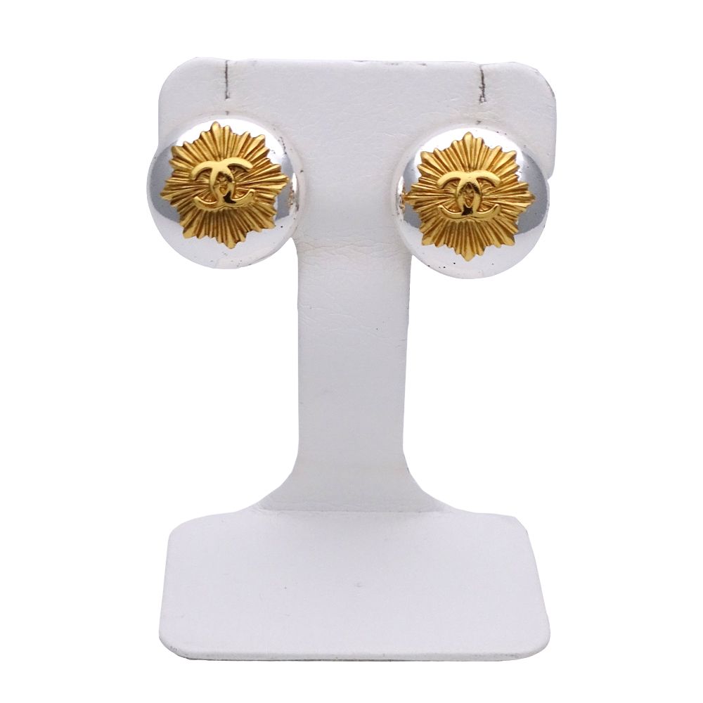 シャネル CHANEL イヤリング レディース ブランド ココマーク メタル GP シルバー ゴールド ラウンド ヴィンテージ