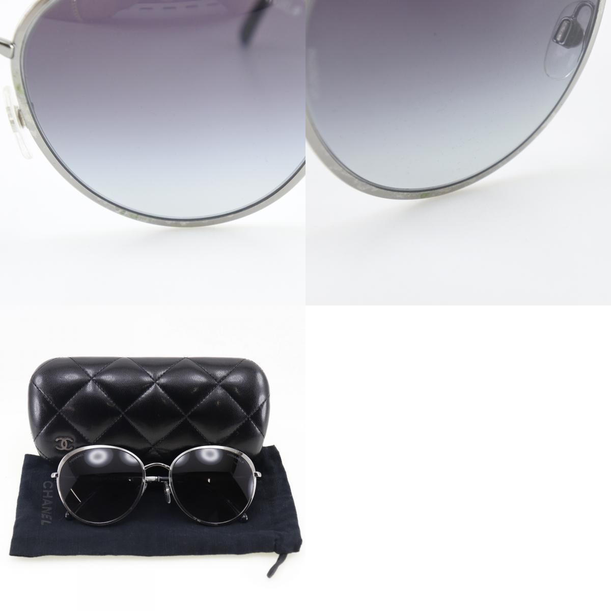 CHANEL】シャネル 4206 プラスチック シルバー/青 レディース